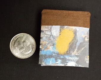 Mini Accordion Book Handmade with Hard Spine and Book Cloth