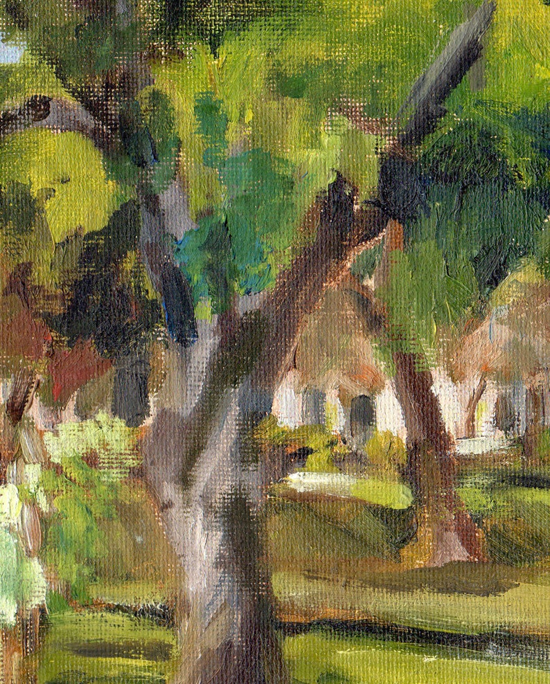 View in Grape Day Park, Escondido, Original Oil Painting, 8 x 10 inches image 3