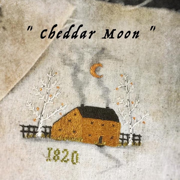 Cheddar Moon ~ PAPER/Mailed Embroidery Pattern ~ from Notforgotten Farm™