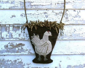 Chicken Basket RUG HOOKING PAPER Pattern - from Notforgotten Farm™