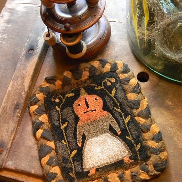 Ye Ladye Pumpkin - needle punch pattern - from Notforgotten Farm