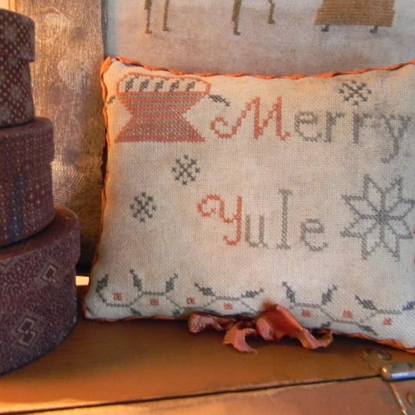 NEW Christmas cross stitch pattern - Merry Yule - from Notforgotten Farm - Etsy Folk