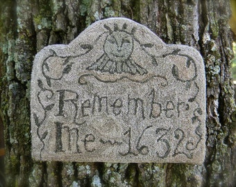 Remember Me 1632 - Primitive Punch Needle PAPER Pattern - from Notforgotten Farm™