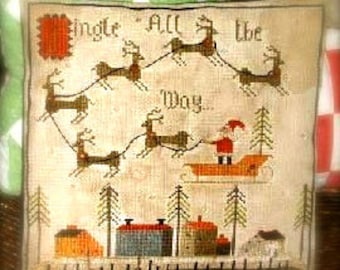 Jingle all the Way - PAPER PATTERN - cross stitch pattern - from Notforgotten Farm