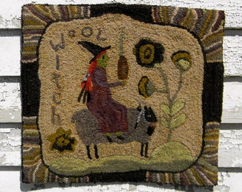 Wool Witch Rug Hooking Pattern - PDF/Download - from Notforgotten Farm™