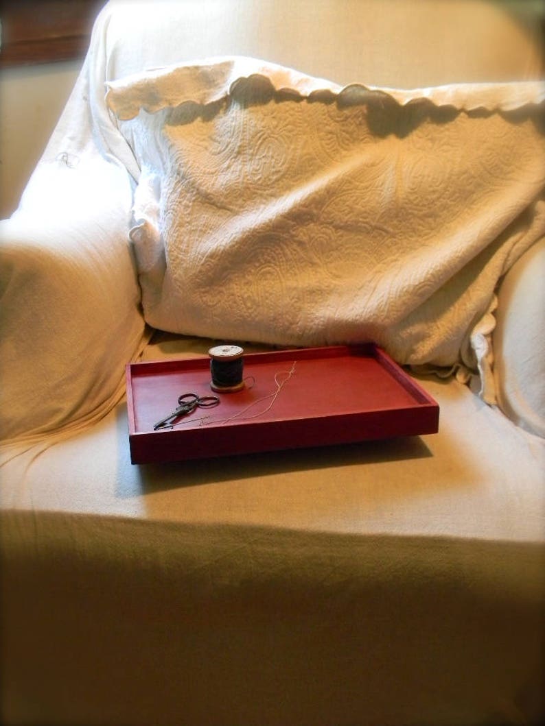 Wooden Stitcher's Tray© Clamp On Armchair or Sofa Choose Style and Finish Option from Notforgotten Farm™ image 5