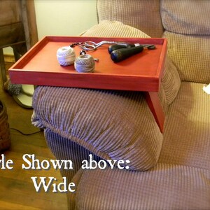 Wooden Stitcher's Tray© Clamp On Armchair or Sofa Choose Style and Finish Option from Notforgotten Farm™ image 2