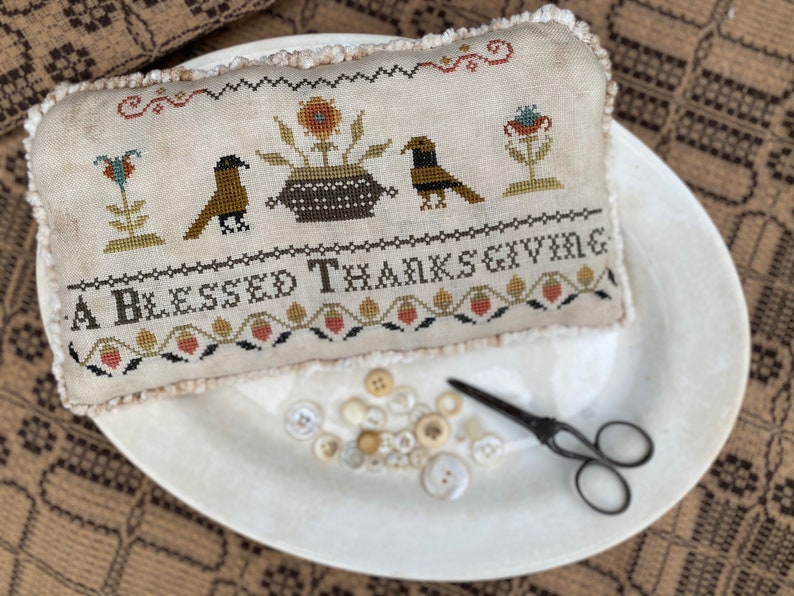 A Blessed Thanksgiving PDF/DOWNLOAD Cross Stitch PATTERN image 1