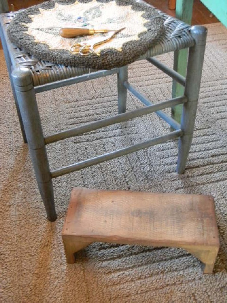 Rug Hooker's Footrest old as Dirt Primitives From Etsy