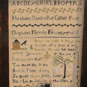 NEW -Witches Garden Sampler- PATTERN from Notforgotten Farm