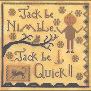 cross stitch pattern from Notforgotten Farm - JACK BE NIMBLE