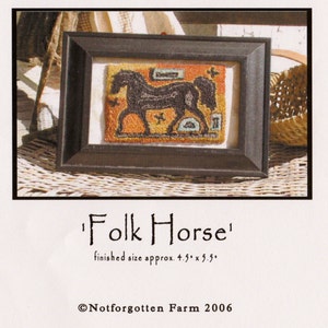 Folk Horse - punch needle PATTERN - from Notforgotten Farm