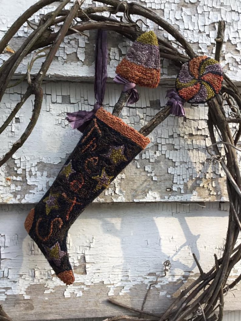 Treats ~ Punch Needle Stocking Pattern + Pokes ~ PDF Download ~ From ...