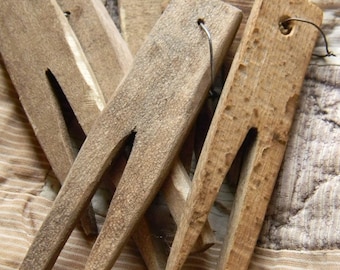 Hand Carved Primitive Decorative Wooden Clothespin - from Notforgotten Farm™
