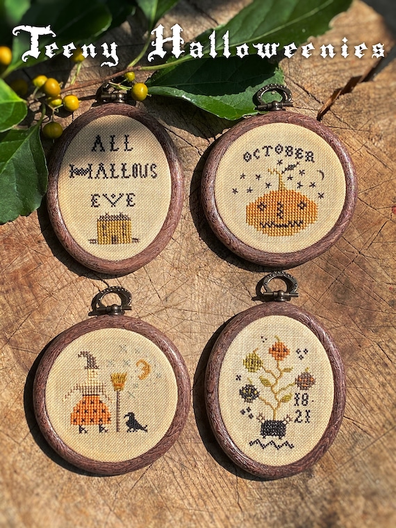 Teeny Halloweenies ~ 4 in 1 Cross Stitch Pattern ~ PDF/Download ~ from Notforgotten Farm™