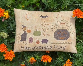 The Pumpkin King ~ PDF/Download Cross Stitch PATTERN ~ from Notforgotten farm™