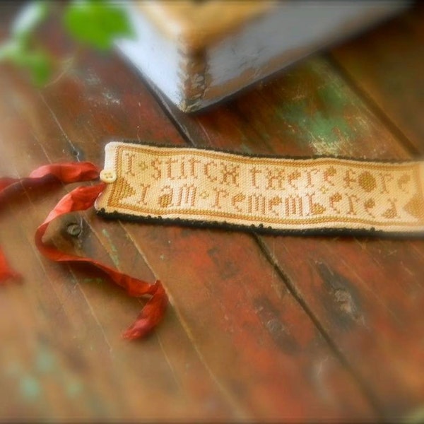 I Stitch - cross stitch bracelet - Paper PATTERN - from Notforgotten Farm