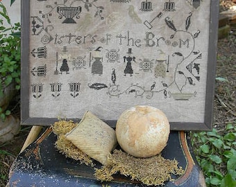 Cross Stitch Pattern from Notforgotten Farm - "Sisters of the Broom"