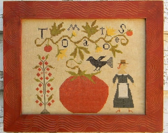 Tomato Season - PAPER {mailed} Cross Stitch Pattern - from Notforgotten Farm™