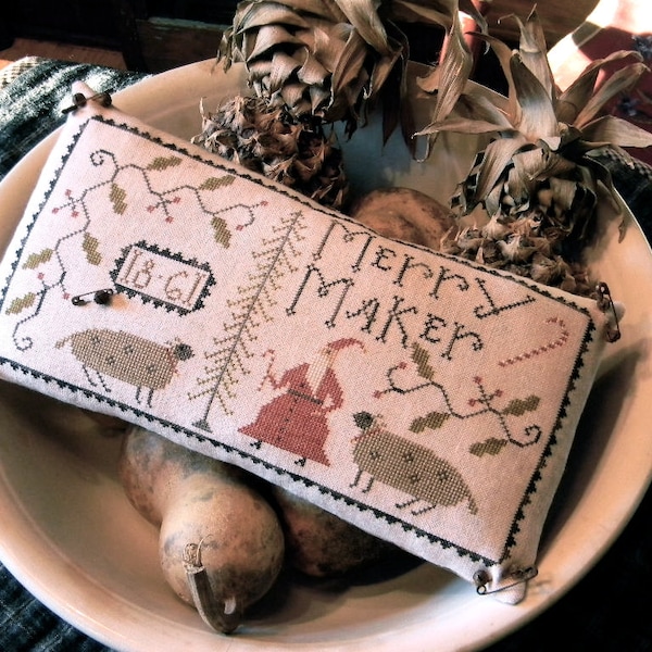 Merry Maker - cross stitch - DOWNLOADABLE PDF PATTERN - from Notforgotten Farm™