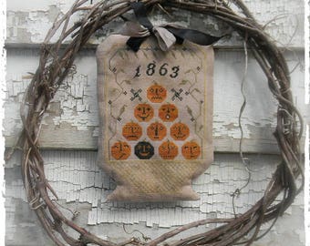 Basket of Jacks - PAPER/Mailed - cross stitch pattern from Notforgotten Farm™