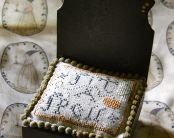 Painted Wooden Chair Pincushion Base - for Sit a Spell cross stitch pattern - from Notforgotten Farm™