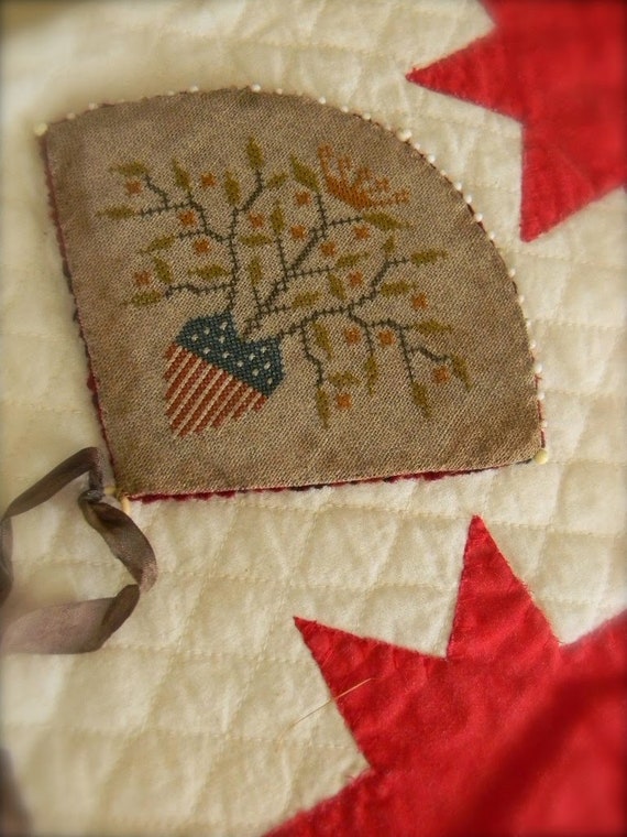 Retired Cross Stitch Club Pattern Patriotic Fan Pinkeep Etsy