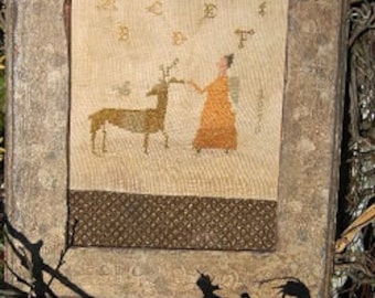 Feeding the Reindeer - cross stitch PAPER pattern - Notforgotten Farm
