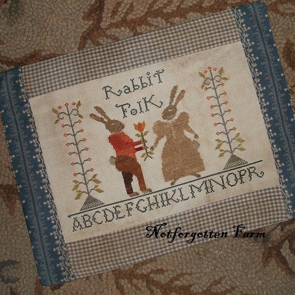 cross stitch pattern - Rabbit Folk - from Notforgotten Farm