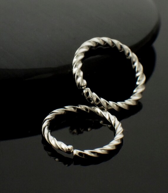 Items similar to One Pair Twisted Super Simple - Micro Size - Argentium ...