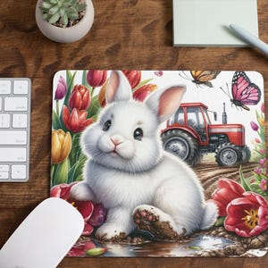 Mouse Pad/ Bunny Rabbit/ Great Gift