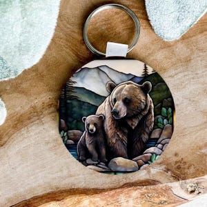 Keychain/ Black Bear/ Great Gift