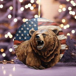 Christmas Ornament/ Grizzly Bear/Great Gift