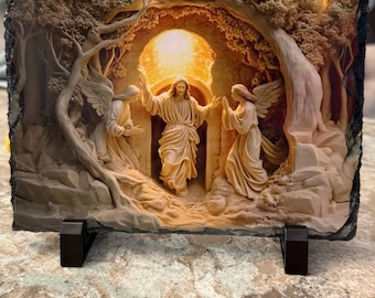 Jesus Slate Rock available in 4X6 or 5X7