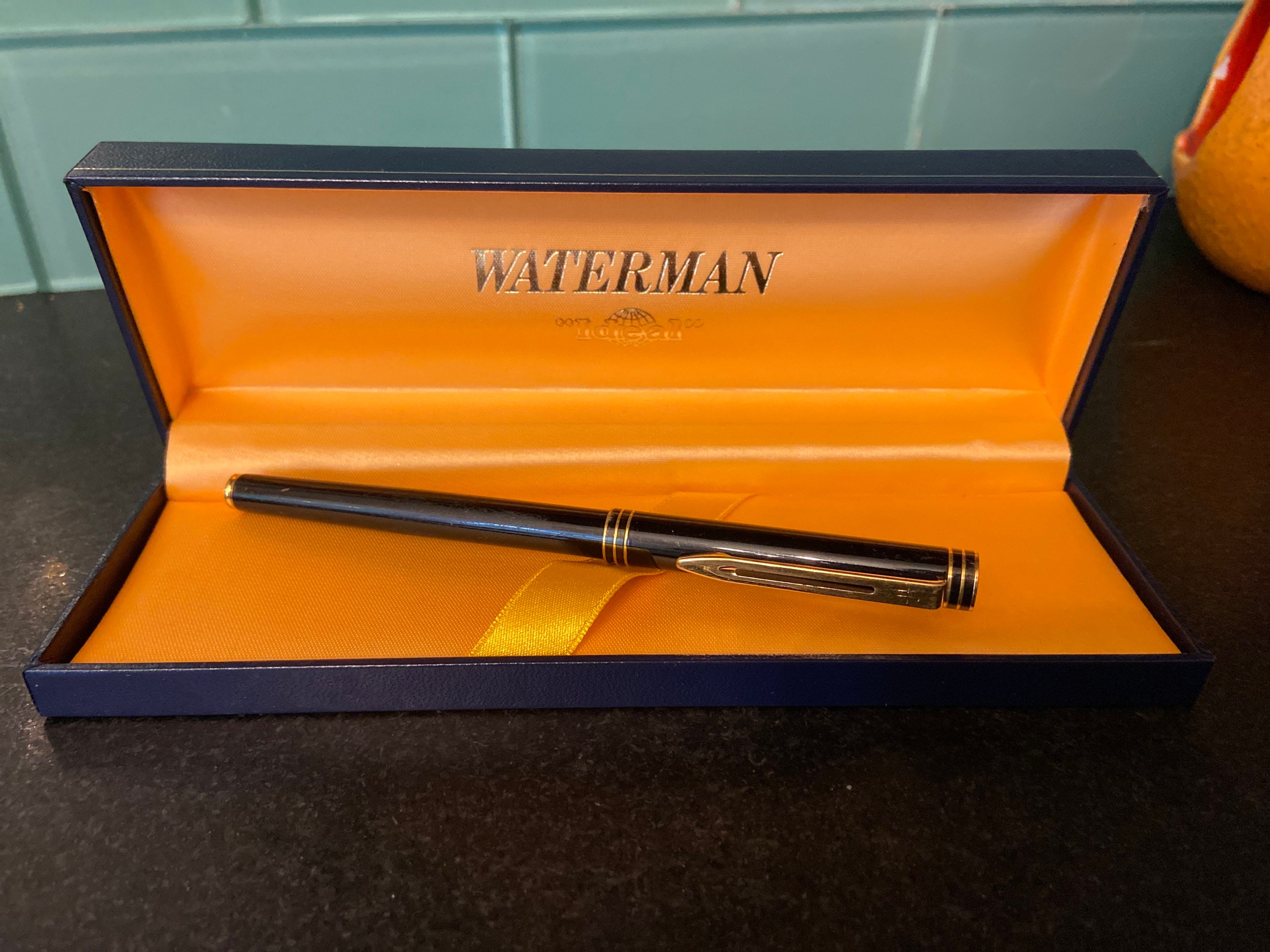 Waterman Laureat Black & Gold Ballpoint Pen New In Box Made In France 