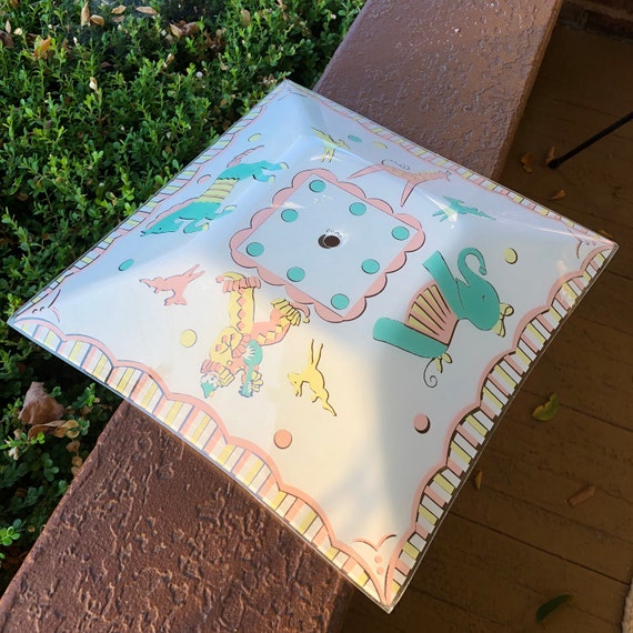 Vintage Nursery Light Fixture Retro Mid Century Children S Etsy