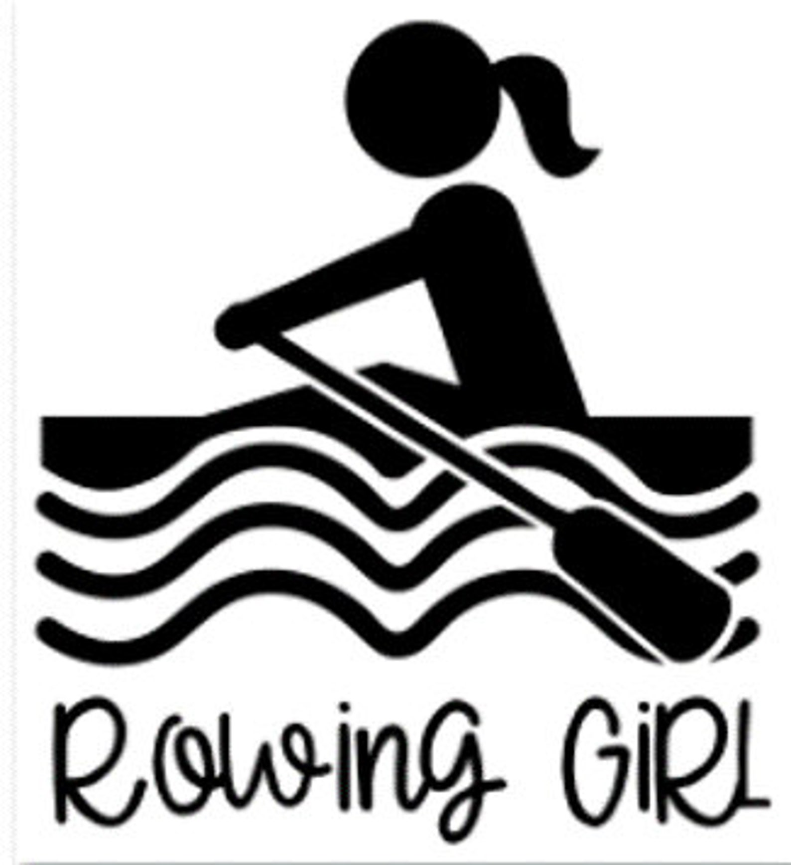 Rowing Girl Crew Rowing Vinyl Car / Laptop / Cup Decal Etsy