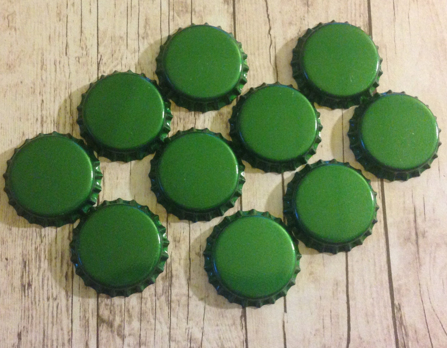 25 Forest Green Regular Bottle Caps No Liner Great for Etsy
