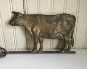 Weathervane Cow Arrow Directional Farm Antique Barn Weather Vane Lighting Rod
