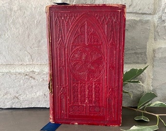 Methodist Hymn Book 1860 Antique Hymnal Embossed Hardcover Gilded