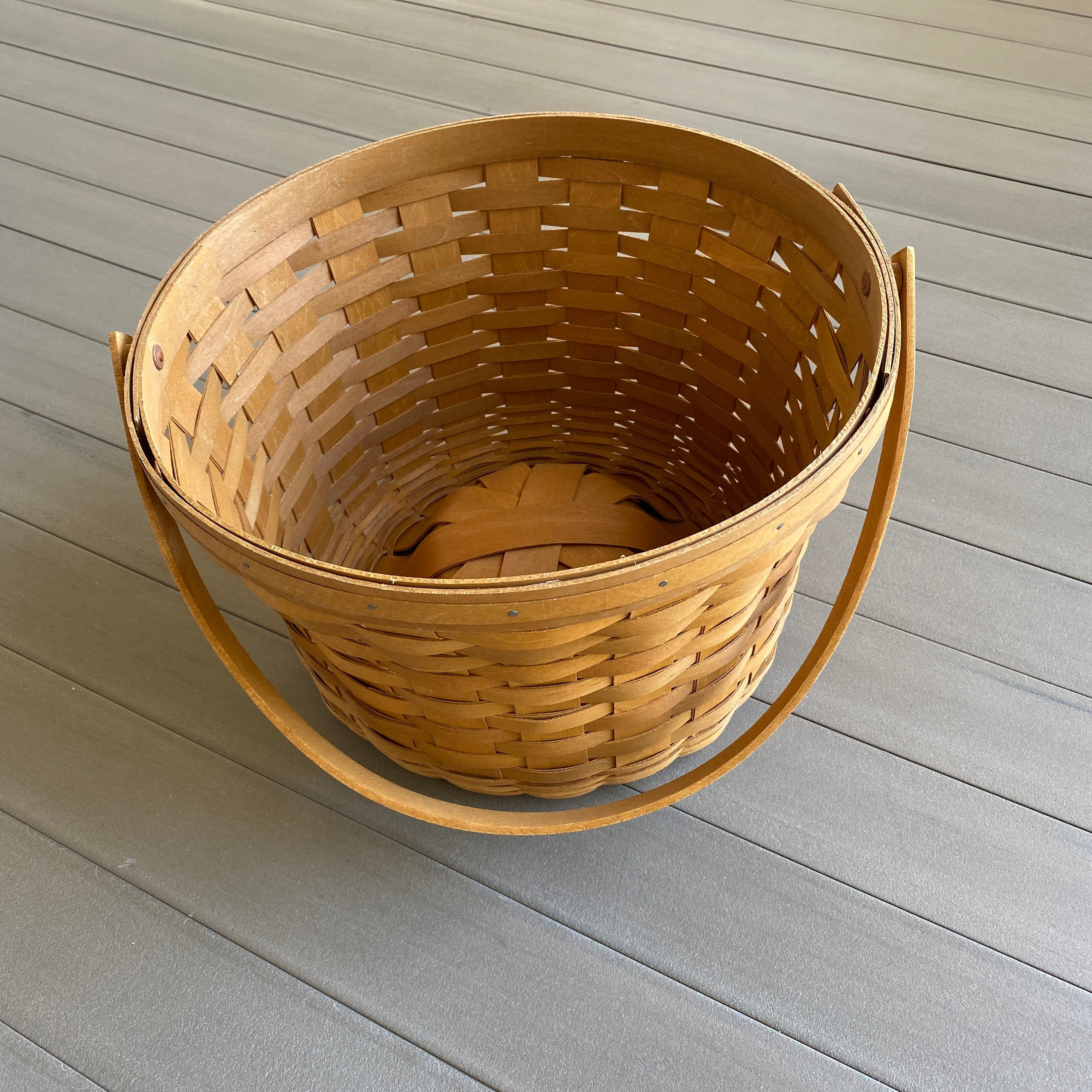Large Longaberger Apple Basket Etsy