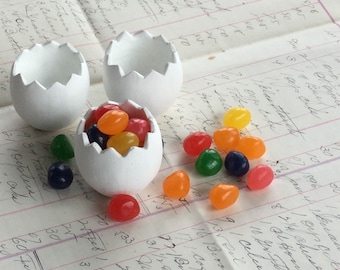 Easter Egg Shells Set of 3 Holders or Cups Party Candy Favor Baby Shower Spring