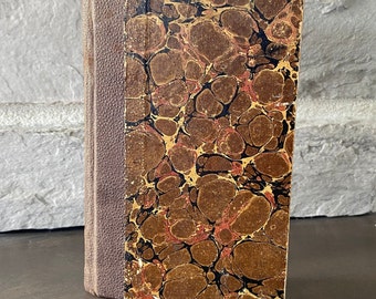 Religious Instruction book in German 1851 Marbled Cover