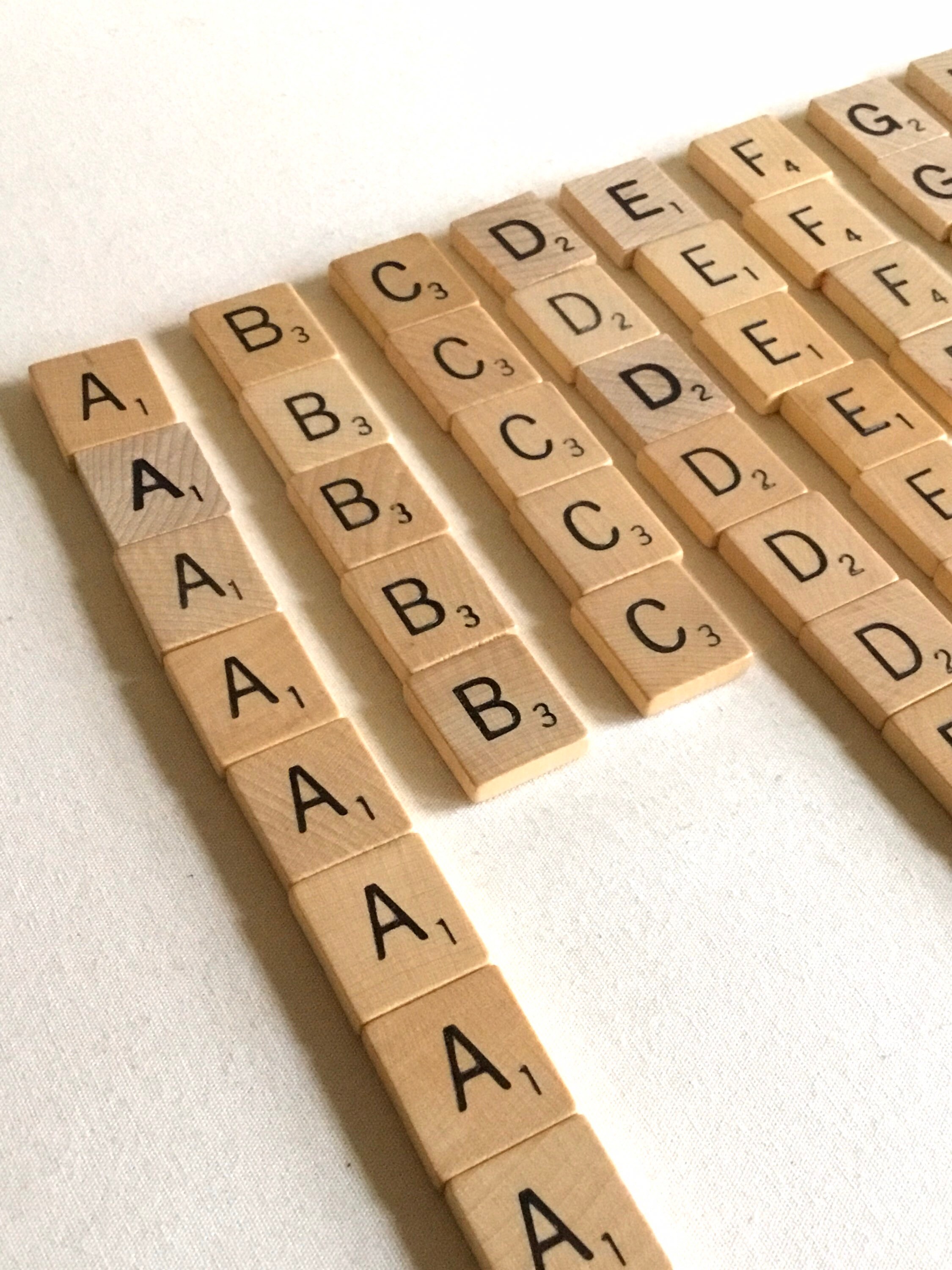 Scrabble Tiles Numbers 