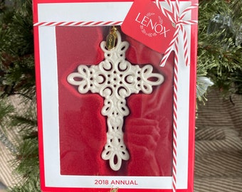 Lenox Porcelain Cross Easter Ornament Annual Edition 2018 in box