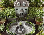 Miniature Garden Formal English Garden Planter Set Kit or Fountain