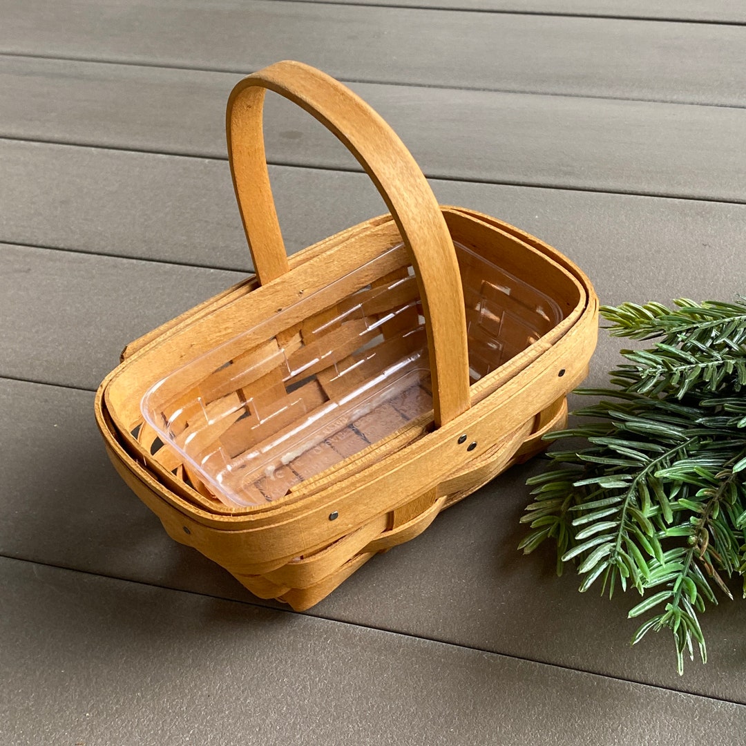 Longaberger Small Basket With Handle 2001 New Etsy
