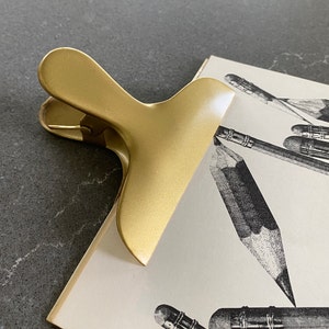 Brass Paper Clip Holder Art Display Office Supply Organization