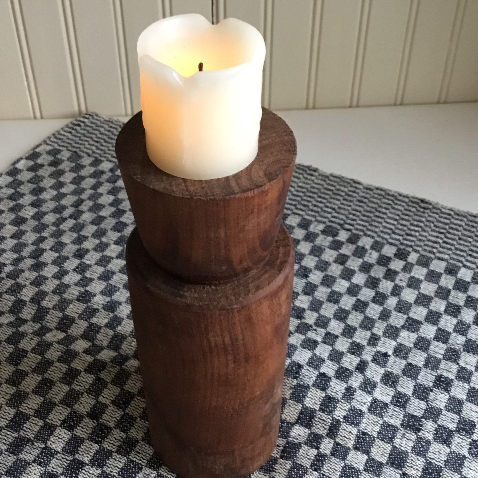 Candle Holder Reclaimed Wood Spindle Baluster Pillar Etsy 日本