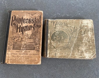 Set of 2 Gospel Song Books Pentecostal Music Vintage